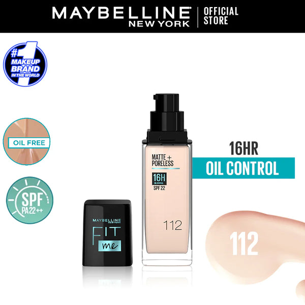 Maybelline Fit Me Matte + Poreless Liquid Foundation SPF-(112 Shed)