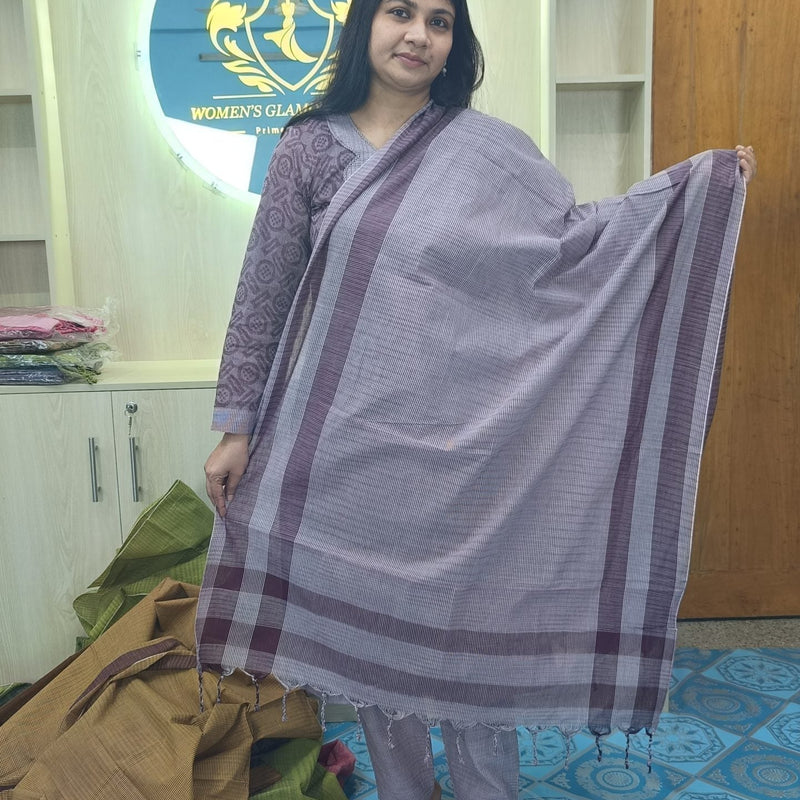 100% Cotton Jamdani Handloom Shalwar Kameez-Ash Color - China To BD Web
