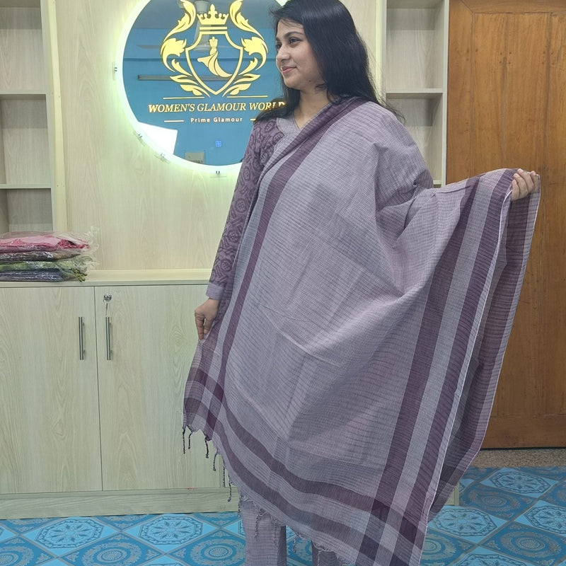 100% Cotton Jamdani Handloom Shalwar Kameez-Ash Color - China To BD Web