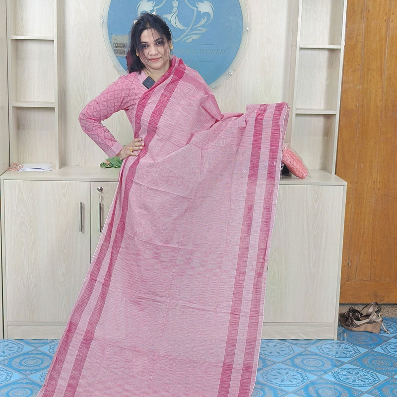 100% Cotton Jamdani Handloom Shalwar Kameez-Pink Color - China To BD Web