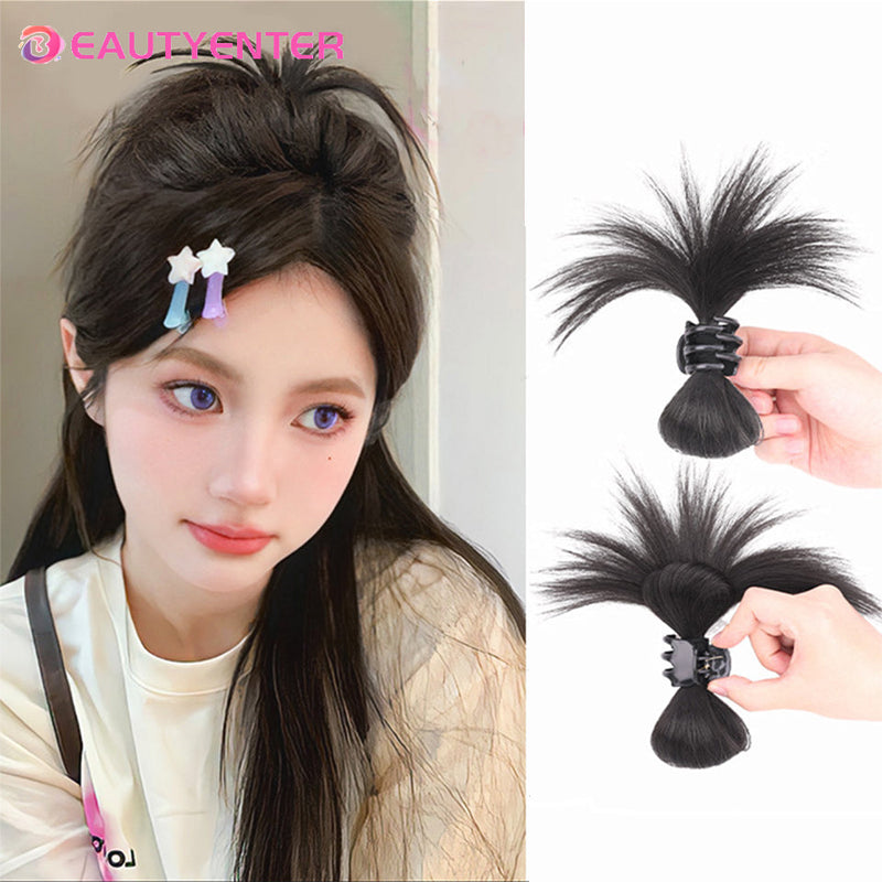 Messy Bun Hair Piece Claw Clip-Dark Brown Color