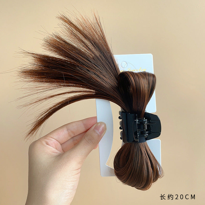 Messy Bun Hair Piece Claw Clip-Black Color