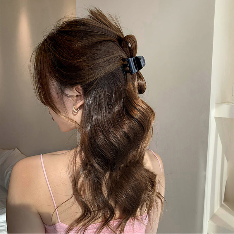 Messy Bun Hair Piece Claw Clip-Black Color
