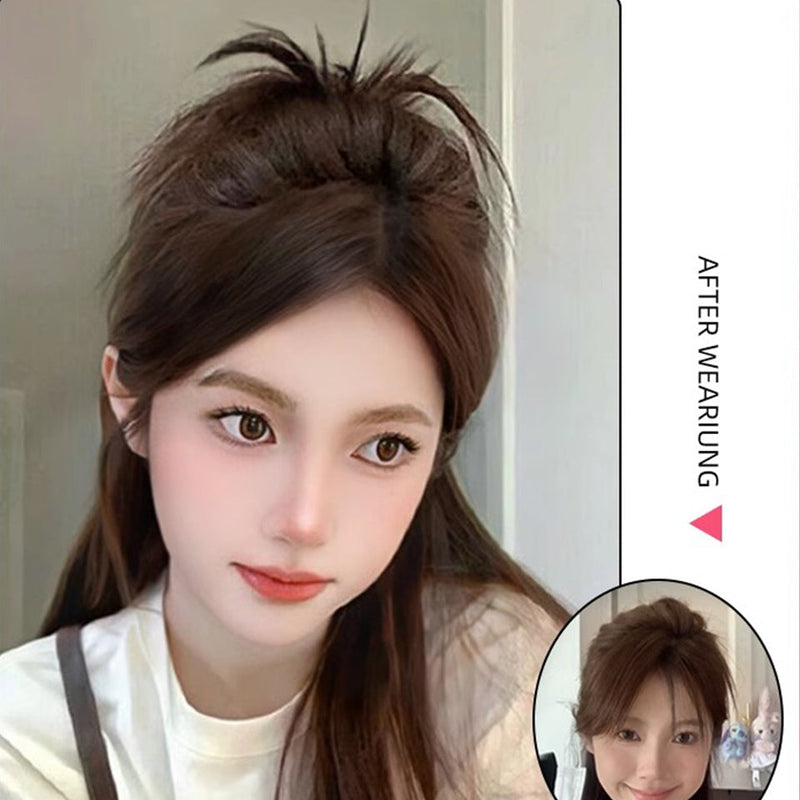 Messy Bun Hair Piece Claw Clip-Dark Brown Color