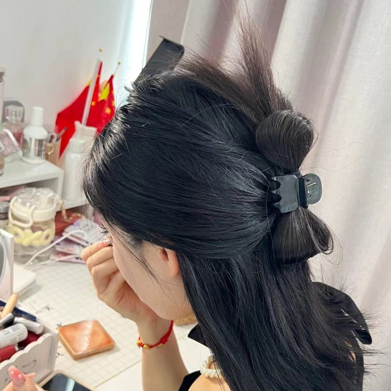 Messy Bun Hair Piece Claw Clip-Light Brown Color