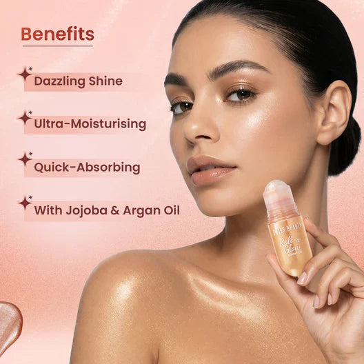 Roll n Glow Glitter Oil (Swiss Beauty) Gold