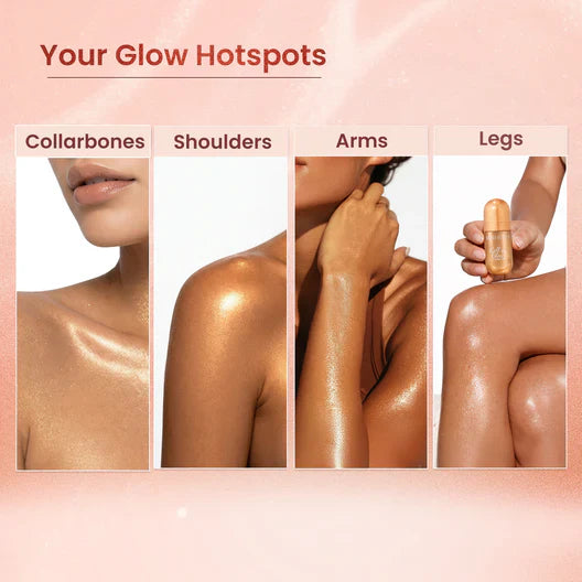 Roll n Glow Glitter Oil (Swiss Beauty) Gold