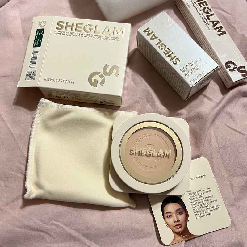 Sheglam Skin Focus Full Coverage Powder Foundation-3 Shade Combo