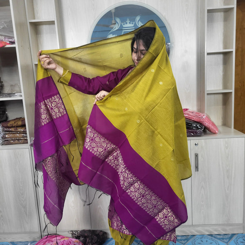 ৪ কালার কোম্ব-হাফ সিল্ক জামদানি তাঁত কাজের সালোয়ার কামিজ
