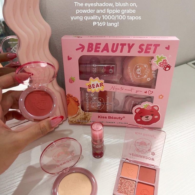(২ সেটের কম্বো) 4in1 Cat Claw Makeup Set-Pink+Orange Combo