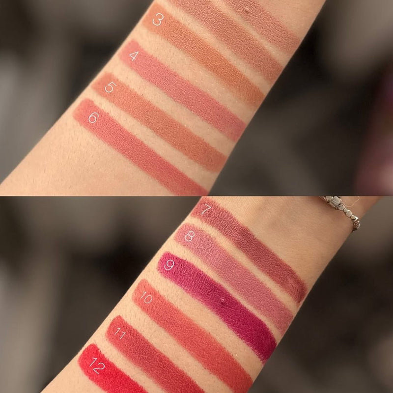 Dragon Ranee 6Pcs Deep Matte Velvet Lipstick + Lip Liner and Lipstick-6 Pcs Deep Shade