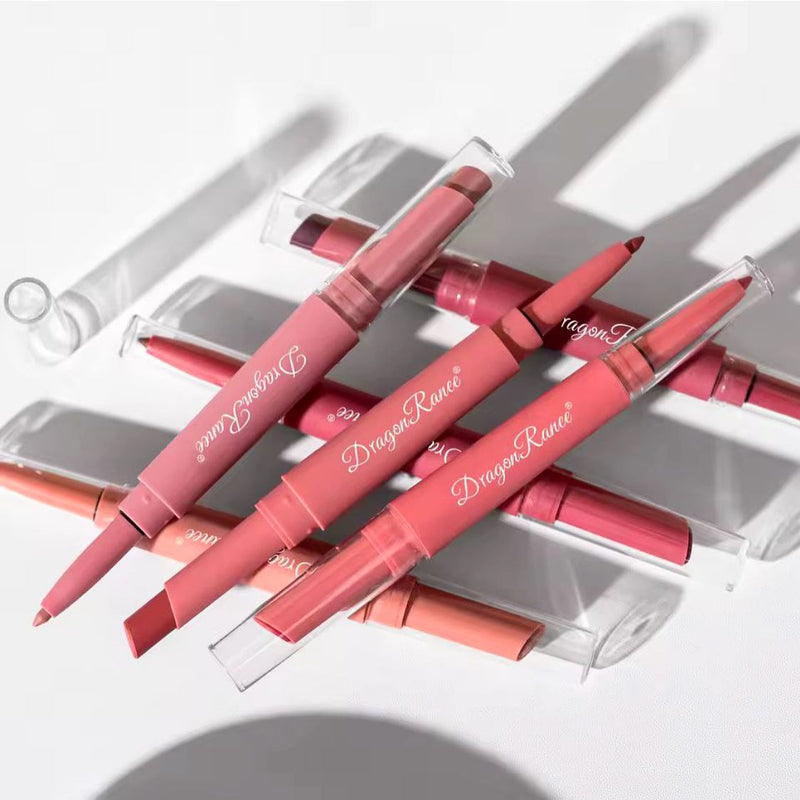 Dragon Ranee 6Pcs Nude Matte Velvet Lipstick + Lip Liner and Lipstick-6 Pcs Nude Shade