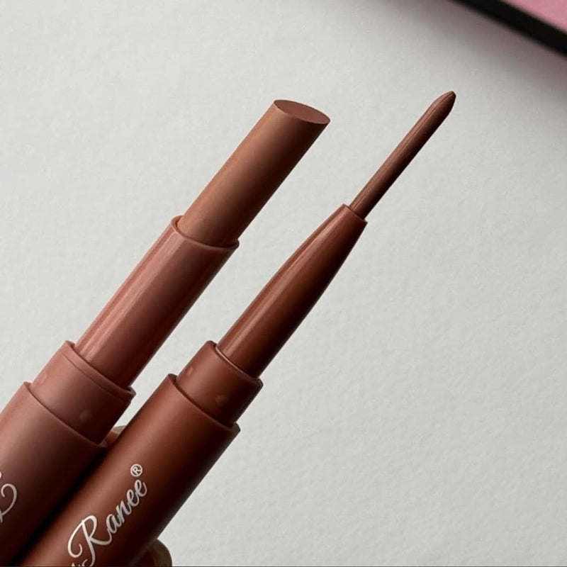 Dragon Ranee 6Pcs Nude Matte Velvet Lipstick + Lip Liner and Lipstick-6 Pcs Nude Shade