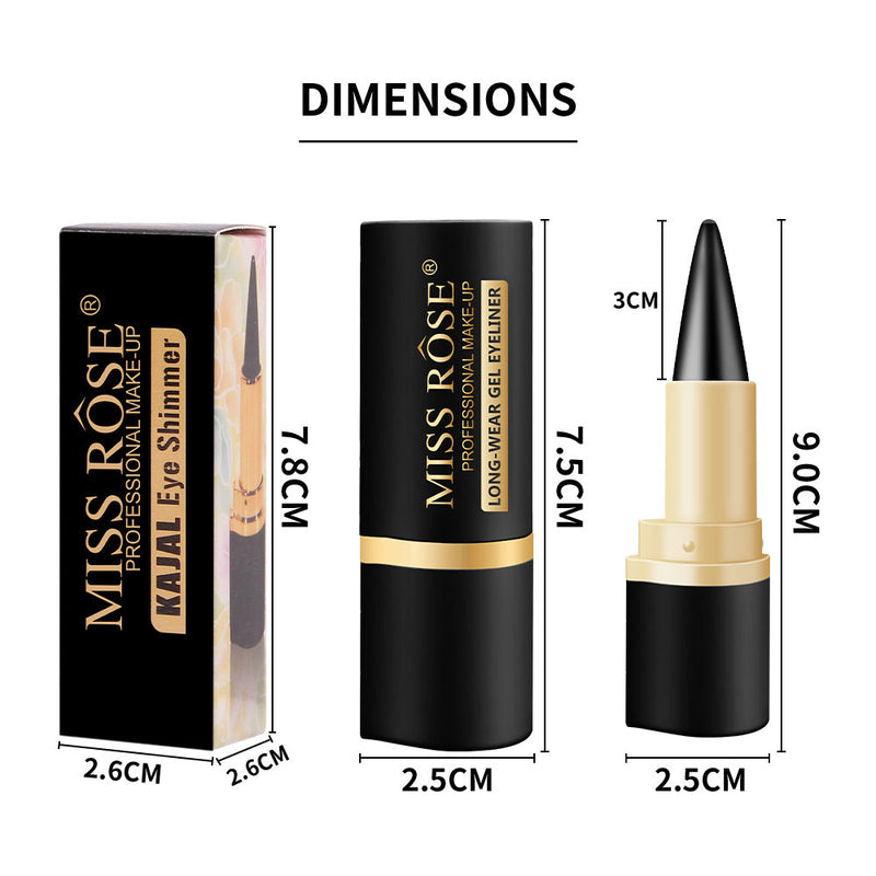 Natural Black Eyeliner & Gel Pencil-2pcs