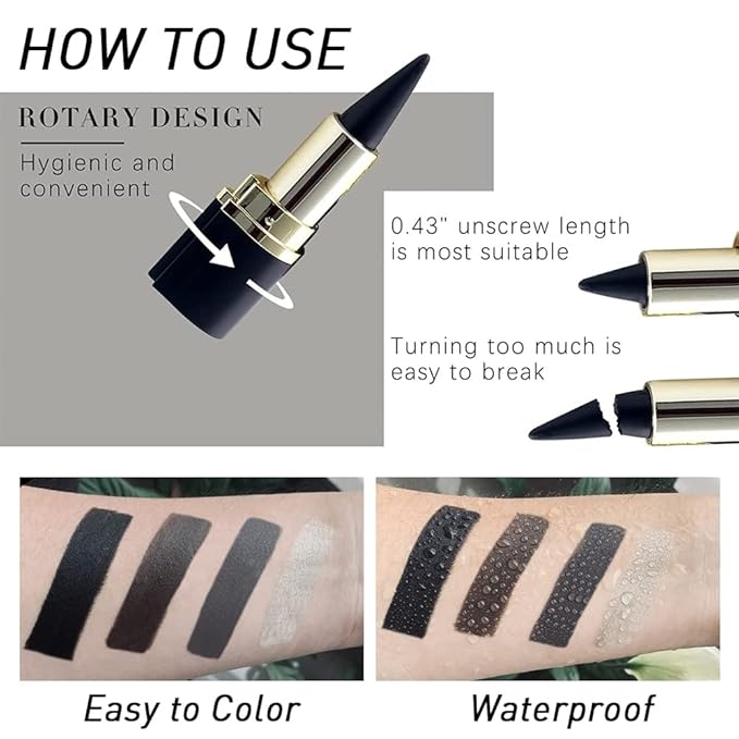 Natural Black Eyeliner & Gel Pencil-2pcs