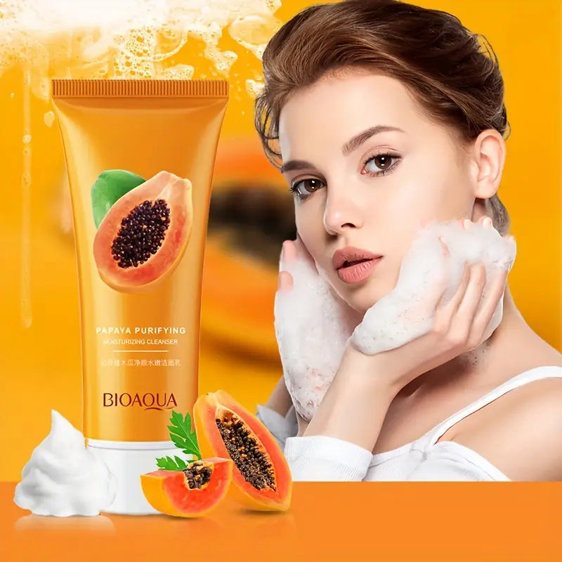 BIOAQUA Papaya Cleansing Cleanser-1pcs+১ পিচ ফ্রি