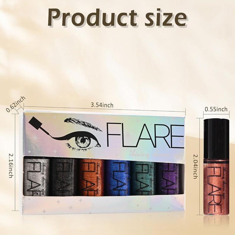 6Pcs-Diamond Glitter Liquid Eyeliner Set
