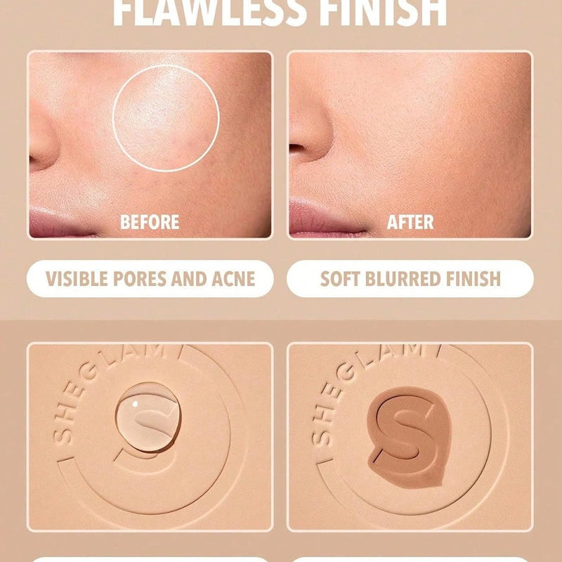 Sheglam Skin Focus Full Coverage Powder Foundation-3 Shade Combo