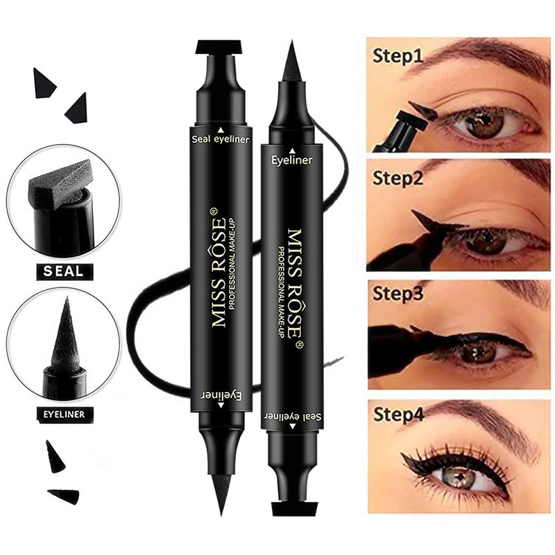 Eid Offer-2 pcs-Miss Rose Stamp Eyeliner 2 in 1