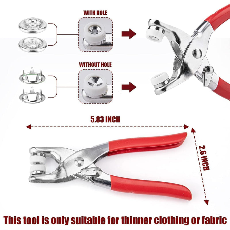 Snap Buttons Kit with Hand Pliers
