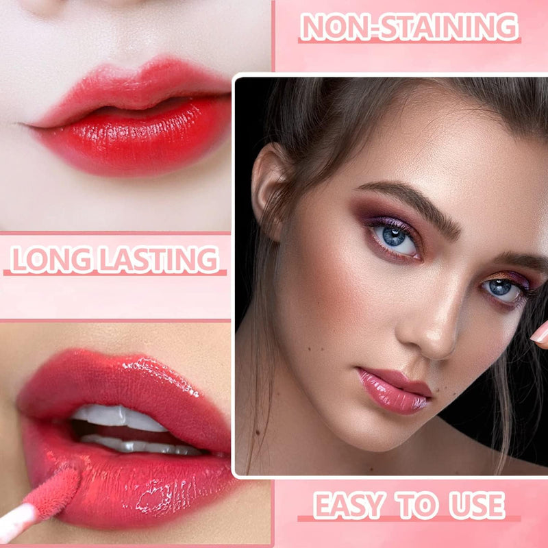 Set B-10 Colors Lip Tint Stain Set, Korean Lip Gloss