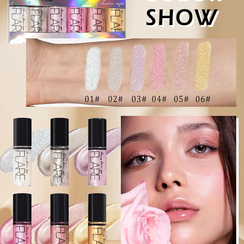 6Pcs-Diamond Glitter Liquid Eyeliner Set