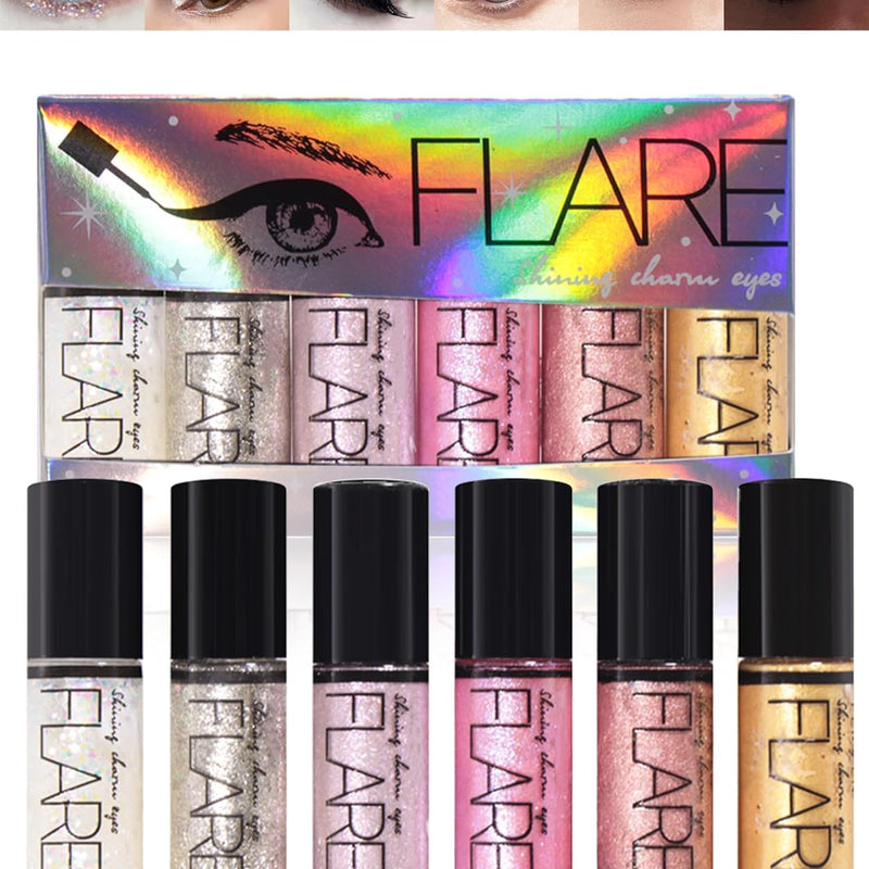 6Pcs-Diamond Glitter Liquid Eyeliner Set