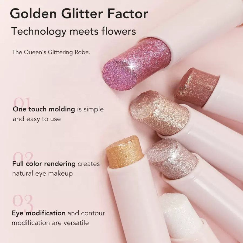 ✨💖Purple-পার্টি, ফটোশুট বা ডেইলি মেকআপ-Jelly Shimmer Stick / Glitter Eyeshadow Stick