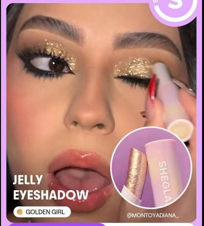 ✨💖Golden-পার্টি, ফটোশুট বা ডেইলি মেকআপ-Jelly Shimmer Stick / Glitter Eyeshadow Stick