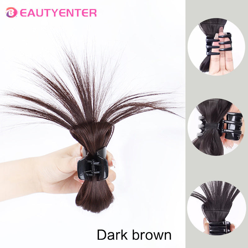 Messy Bun Hair Piece Claw Clip-Dark Brown Color