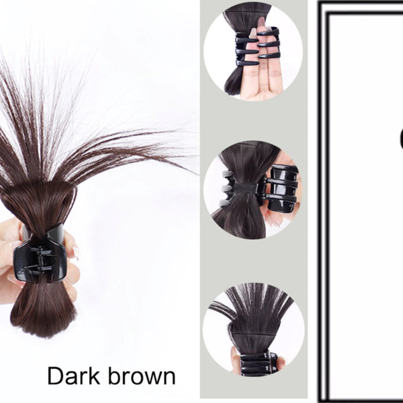 Messy Bun Hair Piece Claw Clip-Light Brown Color