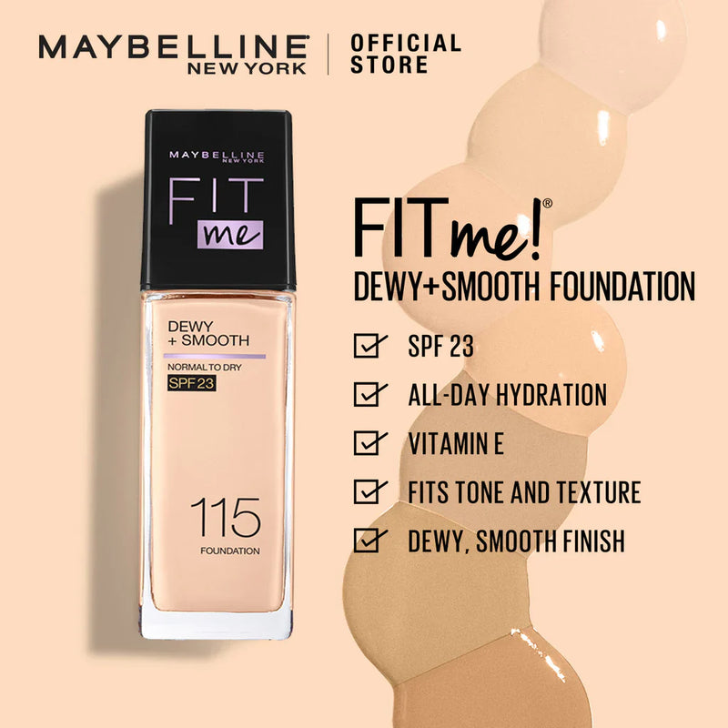 Maybelline Fit Me Matte + Poreless Liquid Foundation SPF-(115 Shed)