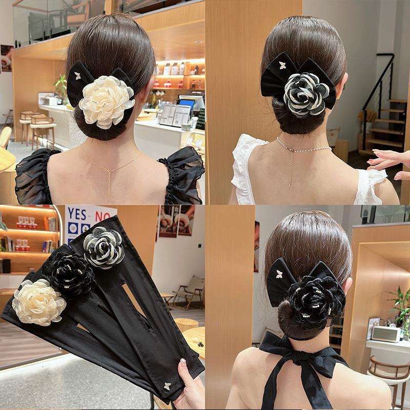 🌸✨ Elegant Flower Hair Bun Maker – স্টাইলিশ হেয়ার বান ক্লিপ ✨🌸