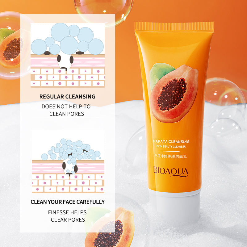 BIOAQUA Papaya Cleansing Cleanser-1pcs+১ পিচ ফ্রি
