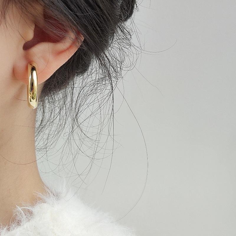 Golden Chunky Hoop Earrings