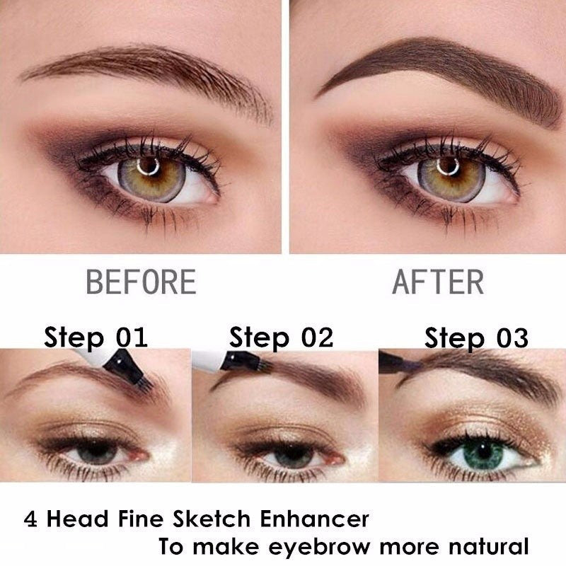 ৩ কালারের কম্বো- 4 Points Eyebrow Pen