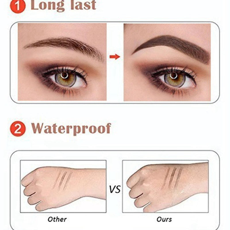 ( ডার্ক ব্রাউন ) Waterproof 4 Points Eyebrow Pen