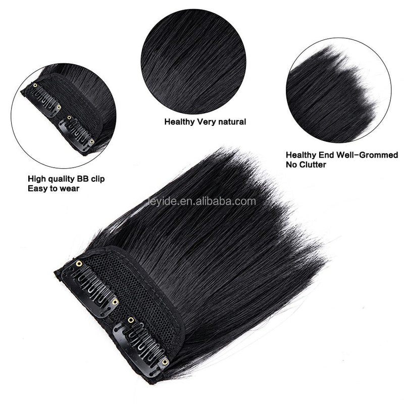 ৪ ইঞ্চি (ডার্ক ব্রাউন কালার) Women Fluffy Invisible Seamless Hair Pads Clip in Hair Extension Lining