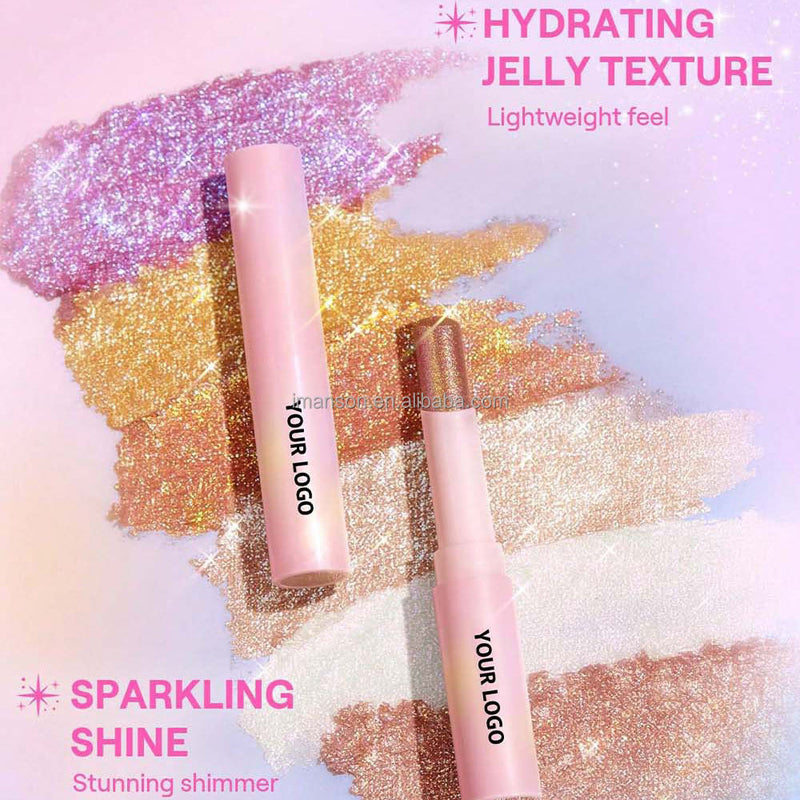 ✨💖Purple-পার্টি, ফটোশুট বা ডেইলি মেকআপ-Jelly Shimmer Stick / Glitter Eyeshadow Stick