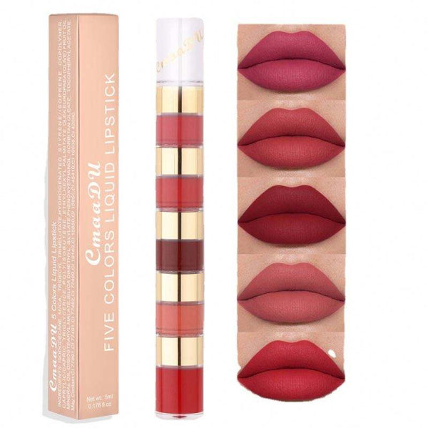 💄✨ 5 In 1 Liquid Lipstick – One Stick, Endless Beauty! ✨💋