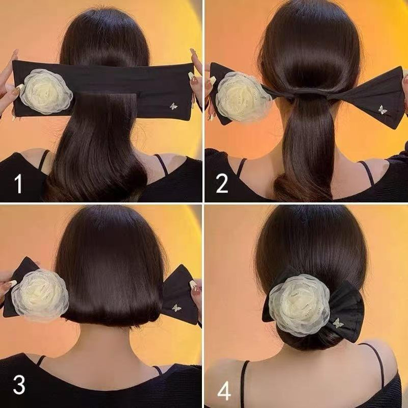 🌸✨ Elegant Flower Hair Bun Maker – স্টাইলিশ হেয়ার বান ক্লিপ ✨🌸