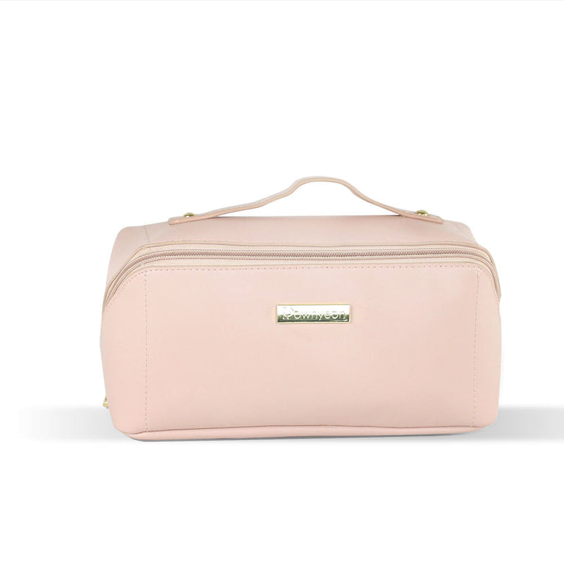 👜✨ Portable Makeup Organizer Bag -- Pink Color– ট্রাভেল ফ্রেন্ডলি কসমেটিক স্টোরেজ ব্যাগ ✨👜