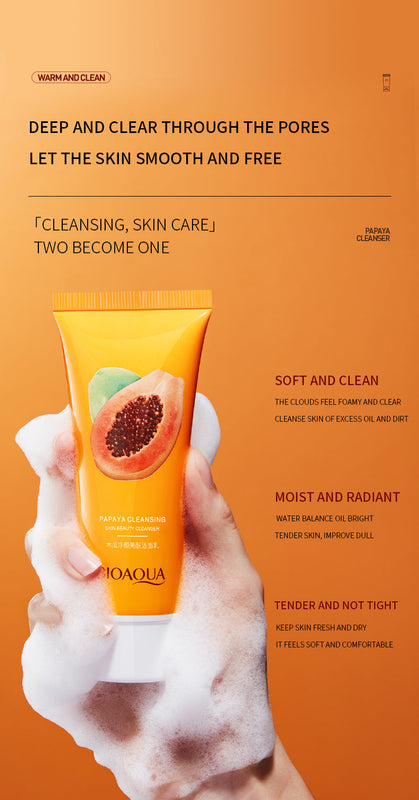 BIOAQUA Papaya Cleansing Cleanser-1pcs+১ পিচ ফ্রি