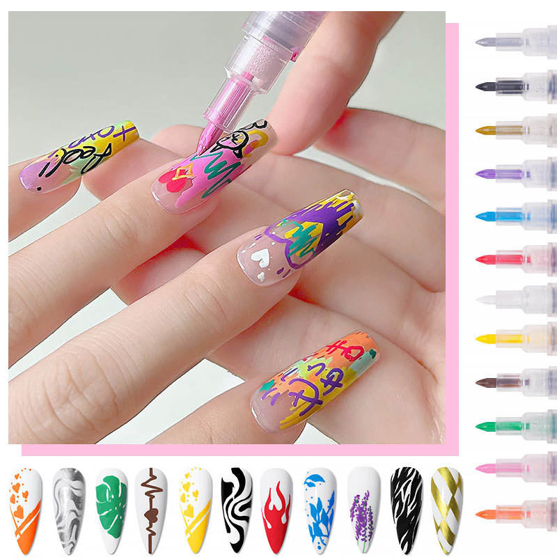 Nail Art Pen Set (Multi Color)