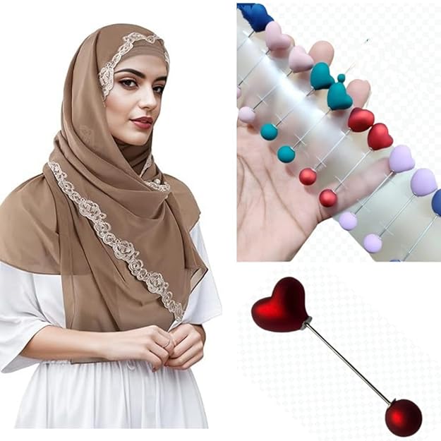Heart Shaped Loop Takni Pins
