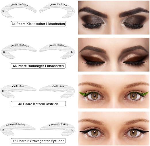 ৪টা সিটে ৩২ জোরা-Self Adhesive Eyeliner Eyeshadow Stencils