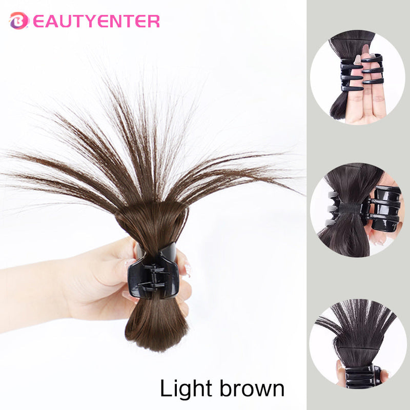 Messy Bun Hair Piece Claw Clip-Dark Brown Color
