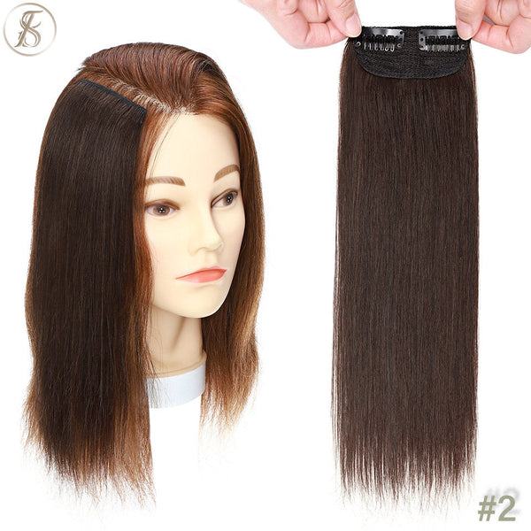 ১ জোড়া-১২ ইঞ্চি (লাইট ব্রাউন কালার)Hair Pads Clip in Hair Extension Lining