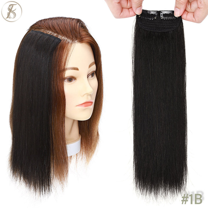 ১ জোড়া-১২ ইঞ্চি (লাইট ব্রাউন কালার)Hair Pads Clip in Hair Extension Lining