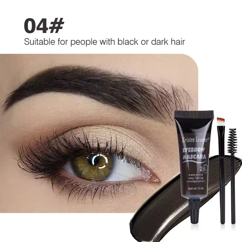 Dark Brown 02 Shade-আকর্ষনীয় এবং নিখুঁত আইব্রো-Liquid Eyebrow Cream Set